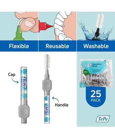 Buy Interdental Brush 1.3 mm - Grey 25 Pieces | Best Quality Oral Care | International Shipping - Buy Online on GoSupps.com