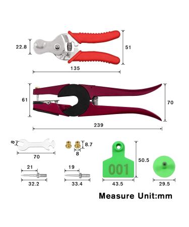 SPEEDWOX Livestock Ear Tag Applicator with 1-100 Number - Dark Green - Buy Online on GoSupps.com