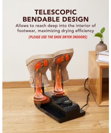 Sangcon Boot Dryer for Work Boots - Adjustable Drying Rack with Smart Timer - Keep Your Boots Dry and Comfortable - Black - Buy Online on GoSupps.com