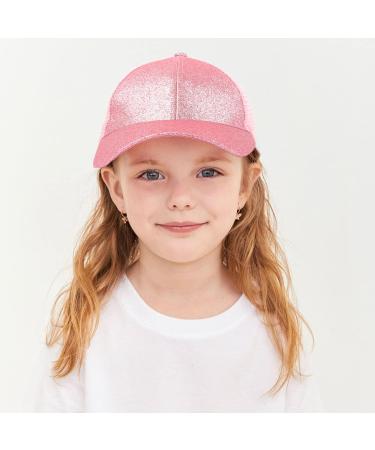 Kids Girls Mesh Criss Cross Ponytail Hats - 2 Pack Pink & Black - Buy Online on GoSupps.com