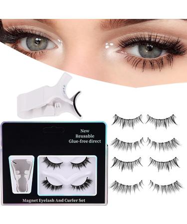 Natural Look Magnetic Eyelashes - Magnetic Eyelashes Kit With Applicator | Easy To Wear Lumentes Magnetic Eyelashes | No Glue Natural Look Lashes For Travel And Parties Confident Look - Buy Online on GoSupps.com