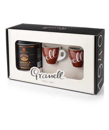Granell Cafés · 1940 - Jamaica Blue Mountain Coffee Bean Gift Box | Coffee Gift Box consisting of Natural Coffee Beans + 2 Granell Coffee Cups
