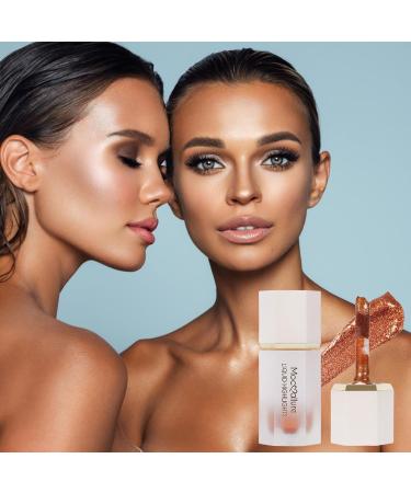 WOBBLO Liquid Highlighting Makeup Waterproof Body Highlighting Glitter - Highly Pigmented Shimmer Blendable Body Glitter for Cheekbone Forehead Face 04 - Buy Online on GoSupps.com