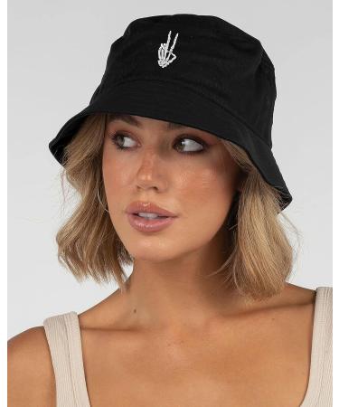 XYIYI Fashion Embroidered Bucket Hat for Women and Girls - Skull Finger Print Design - Buy Online on GoSupps.com
