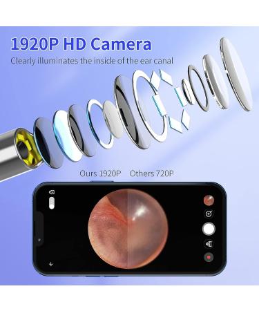 Ear Wax Removal Tool with 1920P HD Camera & LED Lights - Ear Cleaner for iPhone, iPad, Android - Earwax Remover Kit - Buy Online on GoSupps.com