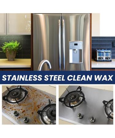 Stainless Steel Clean Wax Multifunctional Cleaning Metal Polishing Wax Kitchen Cleaner and Polishing Wax Wheel Polishing Paste Household Supplies (2Pcs) - Buy Online on GoSupps.com