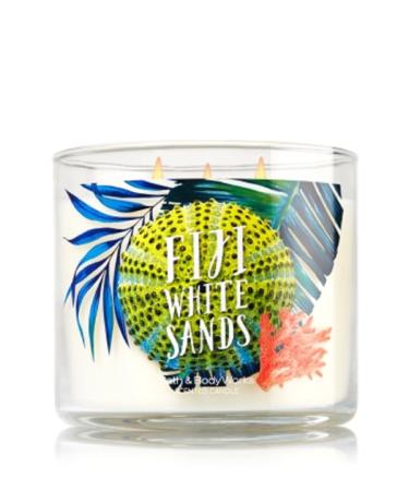 Bath & Body Works Fiji White Sands Scented Candle 3 Wick 14.5 Ounce
