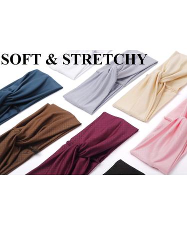 Boho Wide Turban Headbands for Women - Non Slip Twist Headwraps - Solid Color Fashion Accessories - Buy Online on GoSupps.com