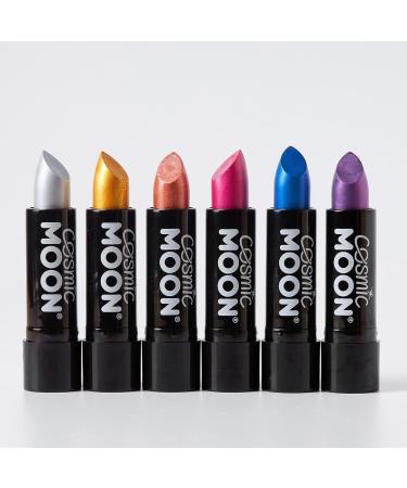 Cosmic Moon Metallic Lipstick Set - 6 Dazzling Colors for Stunning Metallic Lips - 5g each - International Shipping Available - Buy Online on GoSupps.com