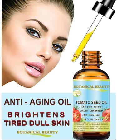 Botanical Beauty TOMATO SEED OIL 100% Pure Natural Virgin Unrefined Cold-pressed Carrier Oil for Face Skin Body Hair Lip Nails. Rich in Vitamin E Lycopene (4 Fl Oz) - Buy Online on GoSupps.com