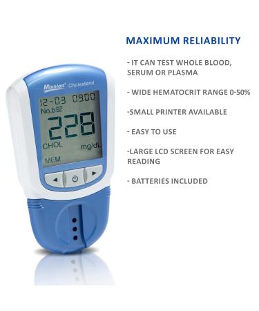 Mission 23932 3-in-1 Cholesterol Monitor - Measure Cholesterol Triglycerides LDL & HDL Levels Worldwide - Buy Online on GoSupps.com