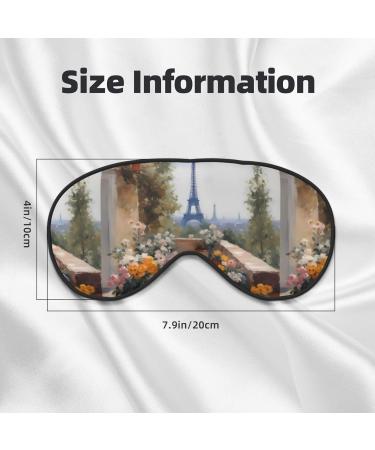 Eiffel Tower Adjustable Blackout Sleep Mask - Unisex Eye Mask for Travel Yoga & Naps - Buy Online on GoSupps.com