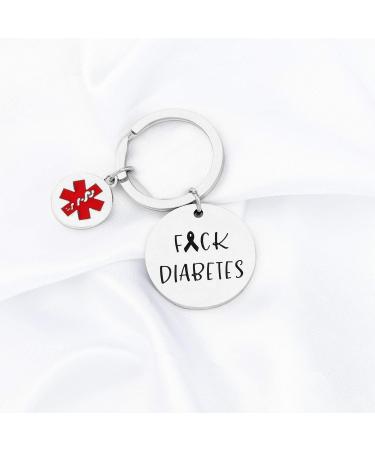 FUSTMW Diabetes Keychain - Diabetic Awareness Support Jewelry & Gifts - Buy Online on GoSupps.com