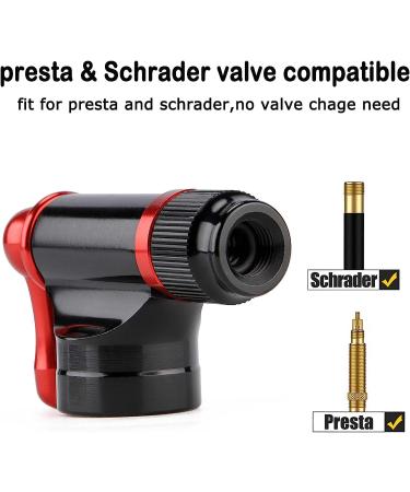 CO2 Inflator Kit with 5 x 16g Cartridges - Presta & Schrader Valve Compatible - Portable Bike Tire Pump with Repair Kit - Buy Online on GoSupps.com