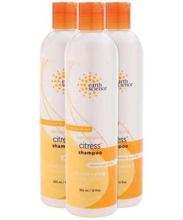 EARTH SCIENCE - Citress: Volumizing Citrus Shampoo for Fine and Oily Hair (3pk, 12 oz.)
