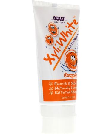 Now Foods XyliWhite Orange Splash Kids Toothpaste 3 oz Gel Pack of 2 - Buy Online on GoSupps.com