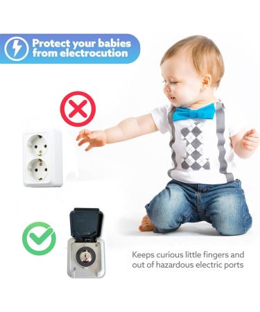 Taicols Socket Lock Set - 2 Locks & 4 Keys | Safety Lock to Prevent Current Theft | Child & Pet Proof | Indoor & Outdoor Use - Buy Online on GoSupps.com