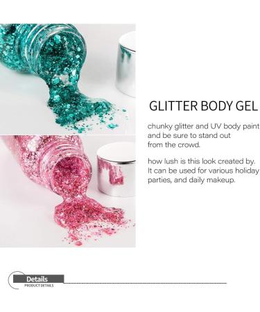 SEEWEE Body Glitter Gel - Mermaid Scale Sequins Long Lasting Sparkling Cream for Eyes, Lips, Nails, and Hair - Purple Glitter for Festival Party Makeup - Buy Online on GoSupps.com