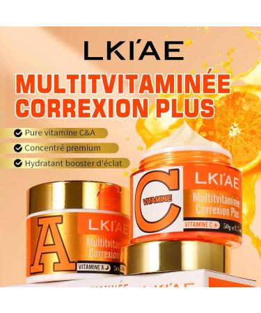 AILKE BOOST LUSTER LKIAE Pure Vitamin CA Face Cream Glow Boosting AntiAging Whitening Skin Hydrating With Niacinamide Day & Night Facial Cream For All Skin Types 50ml X2 - Buy Online on GoSupps.com