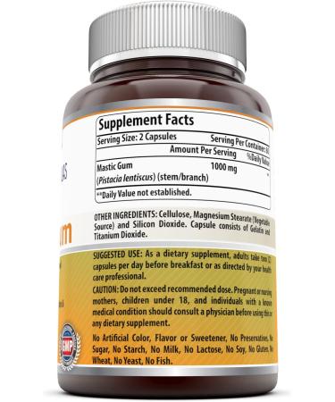 Buy Amazing Nutrition Mastic Gum 500 mg - 120 Capsules for Digestive Health & Wellness - Buy Online on GoSupps.com