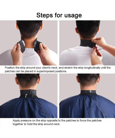 Noverlife 5 Pack Disposable Barber Paper Neck Strips - Black | Salon Haircut Styling & Coloring Wrap | Hairdressing Stretchy Neck Paper Tissue Roll - Buy Online on GoSupps.com