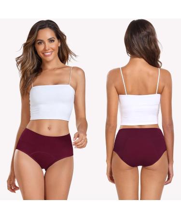 Coskefy Women's Cotton Super High Waist Underpants - 3 Pack Black/Gray/Red | Comfortable & Stylish Underwear - Buy Online on GoSupps.com