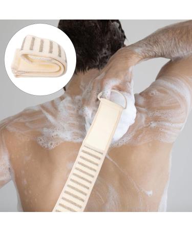Baluue Exfoliating Wash Cloth Exfoliating Washcloth Towel with Handles Back Cleaner Wash Strap Back Scrubber Washer for Shower Bath - Buy Online on GoSupps.com