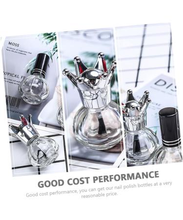  Mikinona Mikinona 6 Pieces Nail Polish Transparent Bottle Nail Gel Polish Nail Rest Holder Pot Mix Nail Polish Organizer Container - Buy Online on GoSupps.com