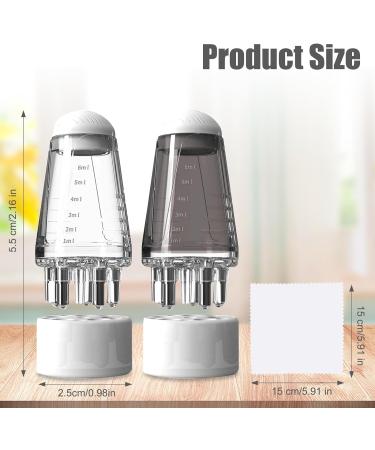 FEXPDL 2Pcs Hair Oil Applicator Bottle with a Gray Rag Portable Liquid Oil Dispenser Scalp Applicator Comb Hair Scalp Applicator Root Comb Applicator Bottle For Hair With Roller Ball(White Gray) - Buy Online on GoSupps.com