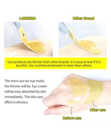 60 PC Yellow Eye Pads - Anti-Aging Hydrogel Eye Masks with Hyaluron & Collagen for Dark Circles Puffiness & Wrinkle Reduction | Shop Internationally - Buy Online on GoSupps.com