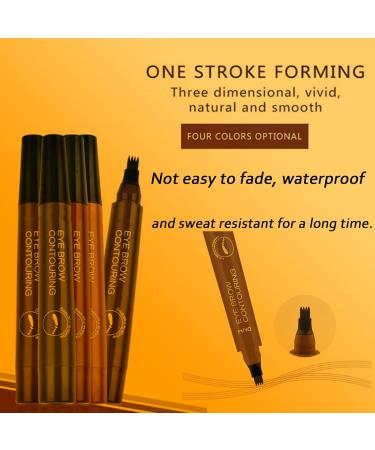 Glowly Secret Glowly Secret Waterproof Natural Eyebrow Pen Glowly Secret Brow Pencil Glowly Secret Waterproof Eyebrow Pen (Dark Brown+Light Brown) - Buy Online on GoSupps.com