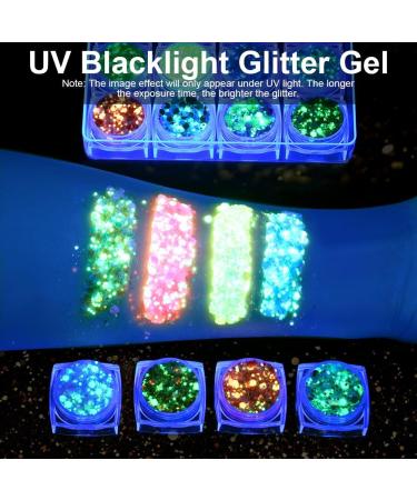  AOOWU Luminous glitter gel 12 brilliant colors for face body gel with glitter for face and body sticker luminous effect Carnival Glitter with box for party makeup (A) - Buy Online on GoSupps.com