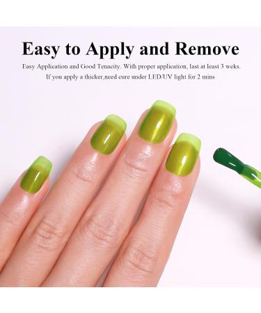 Imtiti Ice Green Gel Nail Polish 15 ml Sheer Jelly Green Translucent Colour UV/LED Soak Off Gel Polish for DIY Nail Art Manicure at Home 1 Piece - Buy Online on GoSupps.com