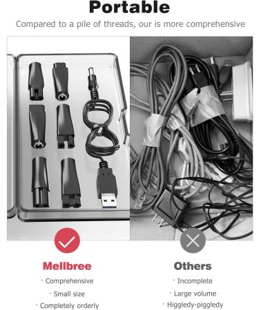 Shaver Charger Cable Kit for Philips, Whal, Kemei, Babybliss - Compatible with Mellbree - Best Quality Charging Solution - Buy Online on GoSupps.com