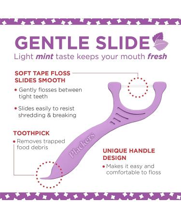 Plackers Gentleslide Dental Floss 90 Count - 3 Pack | Best Floss for Sensitive Gums | International Shipping Available - Buy Online on GoSupps.com