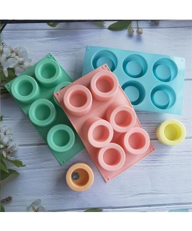 HJGTTTBN Silicone Ice Cube Mold - 6 Even Concave & Convex Round Cupcake Mold for Baking Aromatherapy Candles & Ice Cream Sandwiches - Blue Color - Buy Online on GoSupps.com