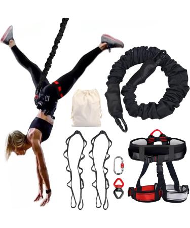 PRIORMAN Bungee Fitness Equipment Set Heavy Cord Bungee Dance Resistance Belt Rope Workout Fitness Gym Professional Training Equipment L: 154-176 lbs - Buy Online on GoSupps.com