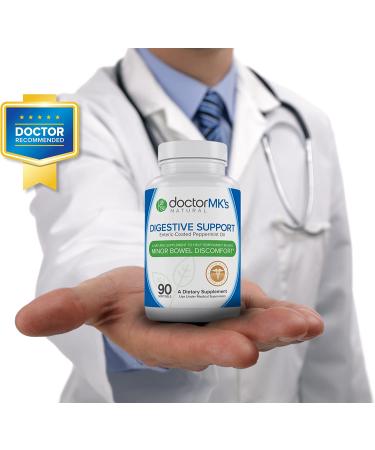 Doctor MK's IBS Relief Supplement - 90 Enteric Coated Peppermint Oil Capsules for Digestive Support and Irritable Bowel Syndrome Treatment - Buy Online on GoSupps.com