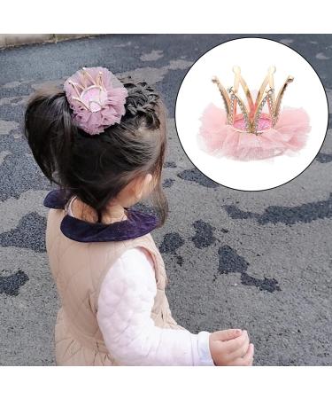 OHAOLYLE 2 Pcs Crown Hair Clips - Princess Style Hair Accessory for Girls - Pink - Buy Online on GoSupps.com