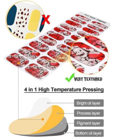EBANKU Halloween Gel Nail Polish Strips - 20 Full Wraps Stickers with Skull Blood Design, Nail File and Stick - Buy Online on GoSupps.com
