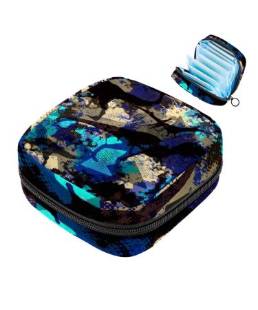 Storage bags for women's bandages dinosaur camouflage portable menstrual pad panty liner tampons women's bandages storage holder for women school office