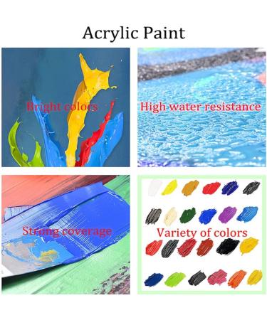 Paint by Numbers Kit for Adults and Kids - DIY Landscape Oil Painting Set (4 Pack 12x16 in) - Mountain Landscape Theme - Home Wall Decor - Acrylic Paints Included - Buy Online on GoSupps.com