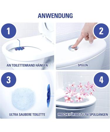 Cillit Bang 6in1 Toilet Cleaner - Blossoming Freshness Blue Water Fresh Flush Every Time - 4 Pack - Buy Online on GoSupps.com