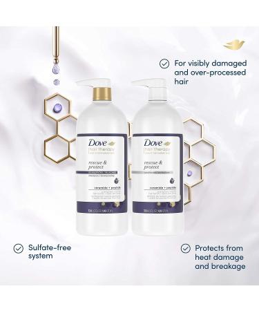 Dove Hair Therapy Serum + Conditioner 33.8 fl oz - Repairs Split Ends & Damaged Hair in 1 Minute - Buy Online on GoSupps.com