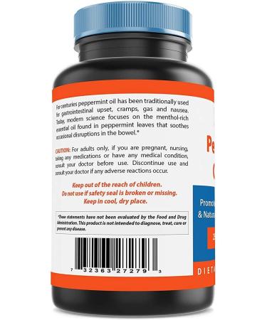 Nova Nutritions Peppermint Complex - 250mg 120 Capsules - Oil of Peppermint & Peppermint Leaf Powder Formula - Buy Online on GoSupps.com