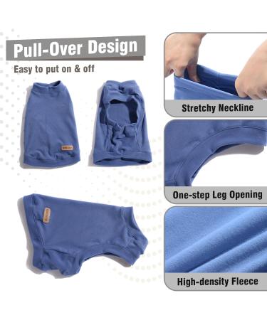 Caracaleap Soft & Warm Dog Sweater - Cozy Winter/Spring T-Shirt Coat for Small Dogs & Cats - Fuzzy Dark Blue - Buy Online on GoSupps.com