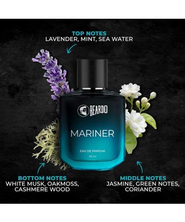 Beardos Mariner EDP for Men 50ml | Eau De Parfum | Long Lasting Perfume for Men | Day Time EDP Fragrance For Men | Fresh Aqua Notes | Gift for Men - Buy Online on GoSupps.com
