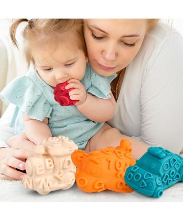 Shxupjn Sensory Balls for Children - Soft Bite Ring Toys Bright Colorful Massage Balls Multi-Sensory Gifts for Newborns & Kids - Buy Online on GoSupps.com
