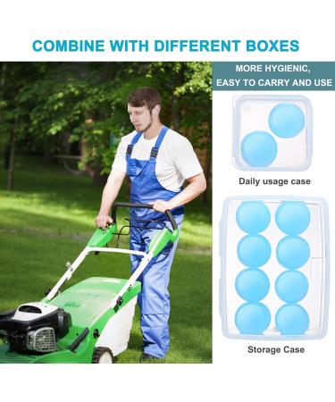 Reusable Silicone Ear Plugs - Waterproof Noise Cancelling (Blue, 22dB NRR) - Ideal for Sleeping, Shooting, Concerts, Airplanes, Mowing - Buy Online on GoSupps.com