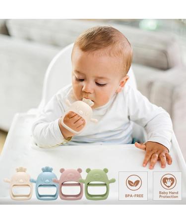 Shop Bite Ring Baby Toys - 2 Pack Dental Aids for 3-12 Months | Perfect Toddler Gifts (Beige + Pink) - Buy Online on GoSupps.com